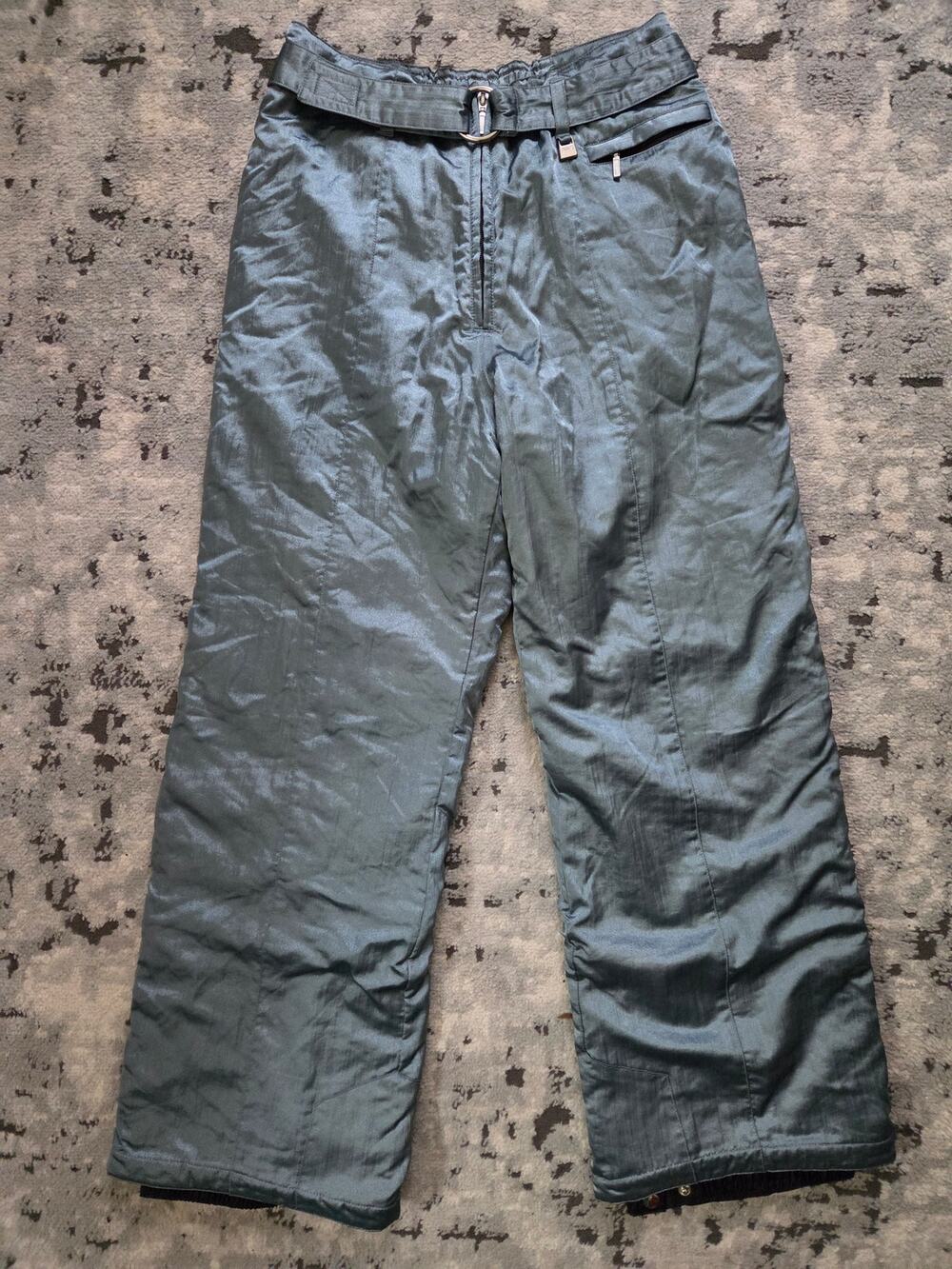 Nils Sportswear Vintage Blue Metallic Ski Pants Size 8 Ski Snowboard